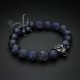 Blue Sodalite Beaded Panther Bracelet For Men