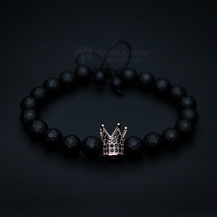 Couple Bracelets With Rose Gold Crowns
