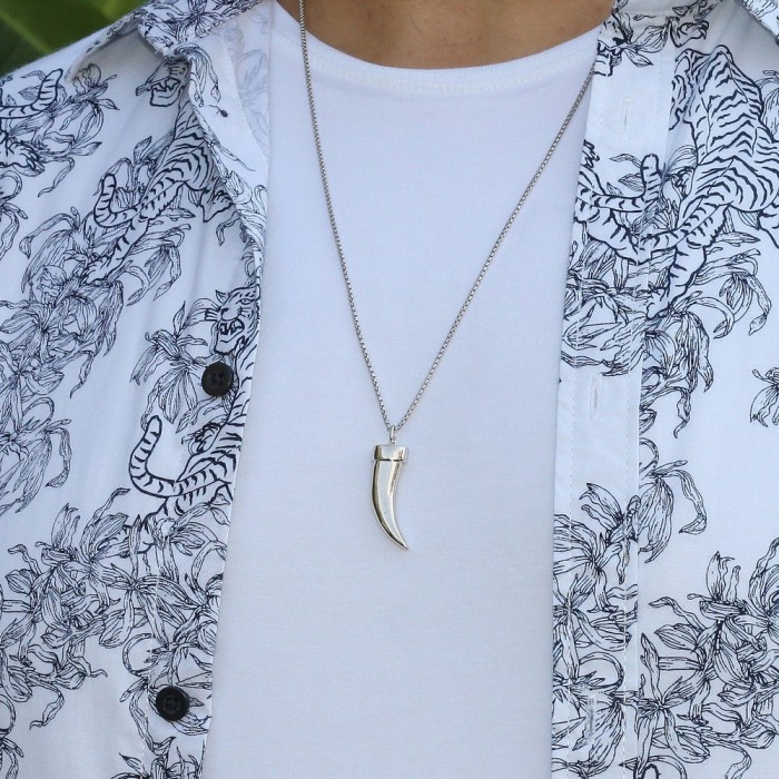 Men's Silver Horn Necklace