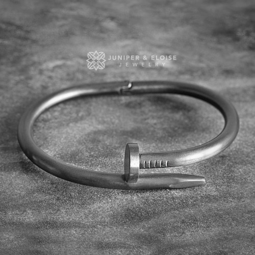 Matte Steel Nail Bracelet For Men