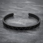 Men's Black Cuff in Steel