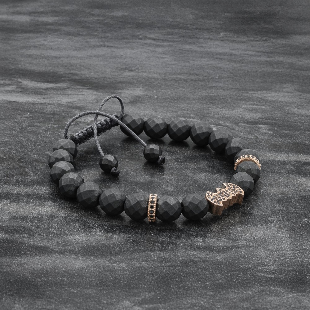 Matte Gray Batman Sign Bracelet