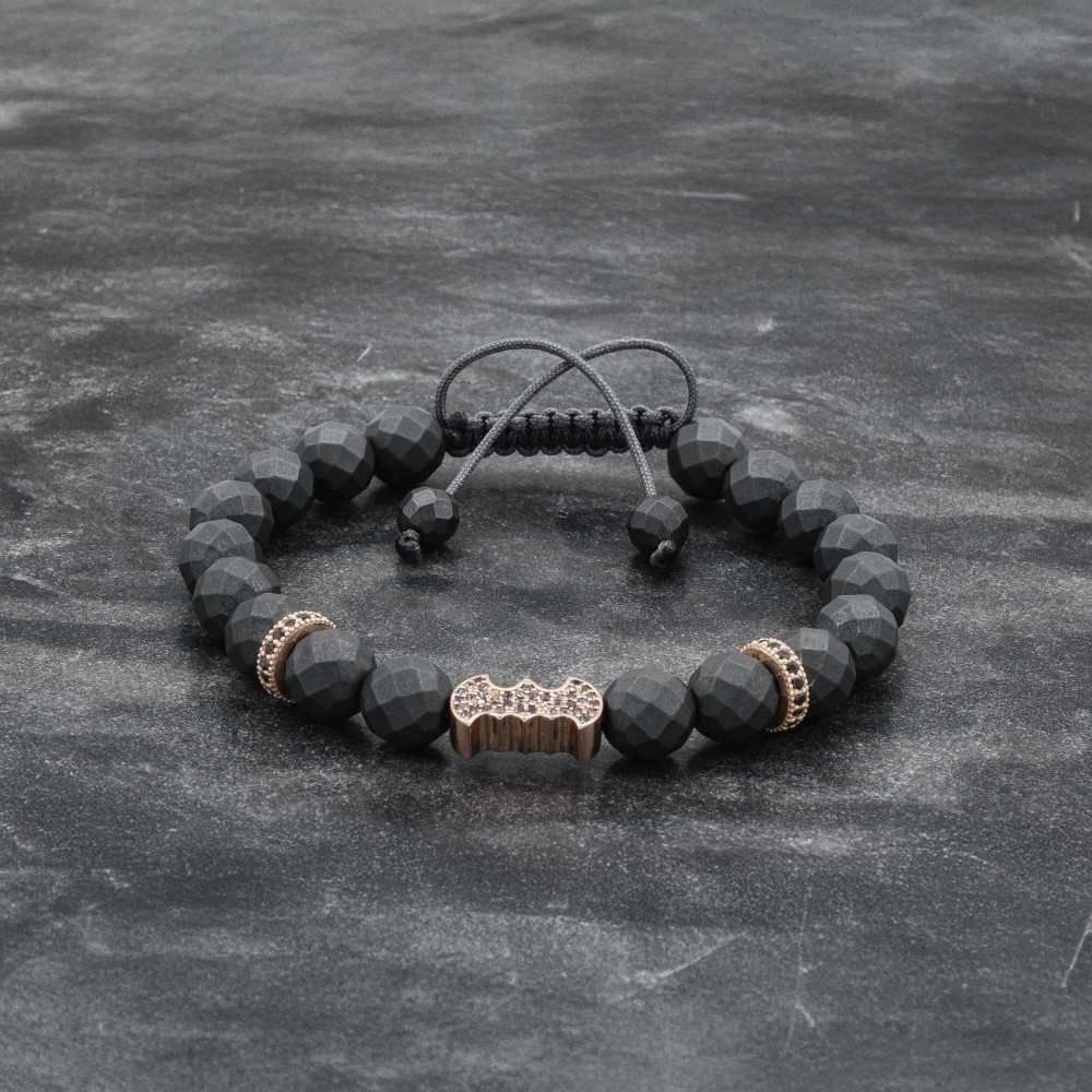 Matte Gray Batman Sign Bracelet