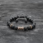 Matte Gray Batman Sign Bracelet