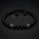 Mens Bracelet With Onyx & Bronze Spacer Beads