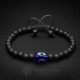 Evil Eye Bracelet With Matte Hematite Beads