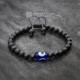 Evil Eye Bracelet With Matte Hematite Beads