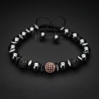 Hematite & Rose Gold Zircon Bracelet