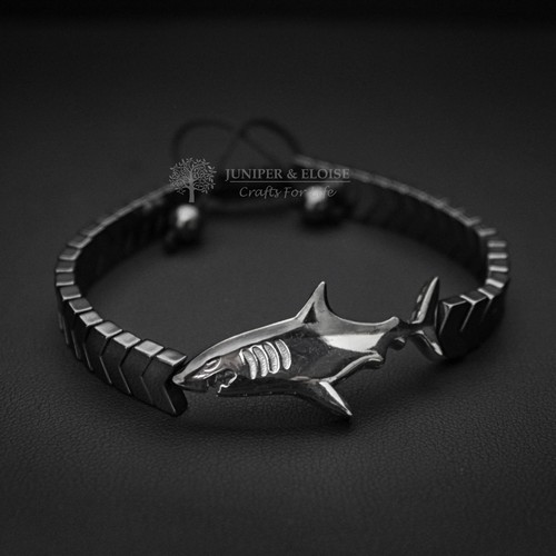 Chevron Beaded Shark Bracelet
