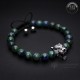 Mens Tiger Bracelet With Azurite Beads