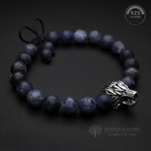Unisex Bracelet Mens Bracelet Elite Wear Game of Thrones Style Wolf Jewelry Womens Bracelet Wolves Wolf Bracelet Jasper Beads