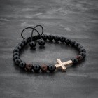 Rose Gold Cross Bracelet For Men