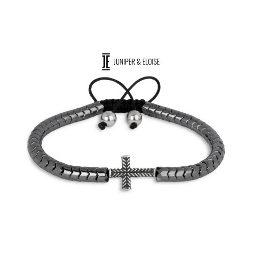 Snake Beaded Cross Bracelet For Men