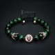 Green Beaded King Lion Bracelet