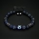 Evil Eye Bracelet With Matte Sodalite Beads