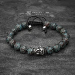 Arizona Jade Beaded Buddha Bracelet