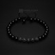 Onyx Beaded Bracelet with Black Spacer Beads