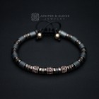 Gray and Bronze Hematite Bracelet For Men