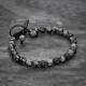 Men's Obsidian Bracelet with Black Sfera Beads