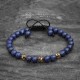 Lapis Lazuli Beaded Fleur De Lis Bracelet