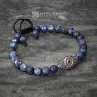 Rose Gold and Sodalite Beaded Eye Bracelet