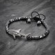 Hexagon Hematite Beaded Shark Chaser Bracelet