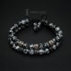 Obsidian Beaded Couple Bracelets