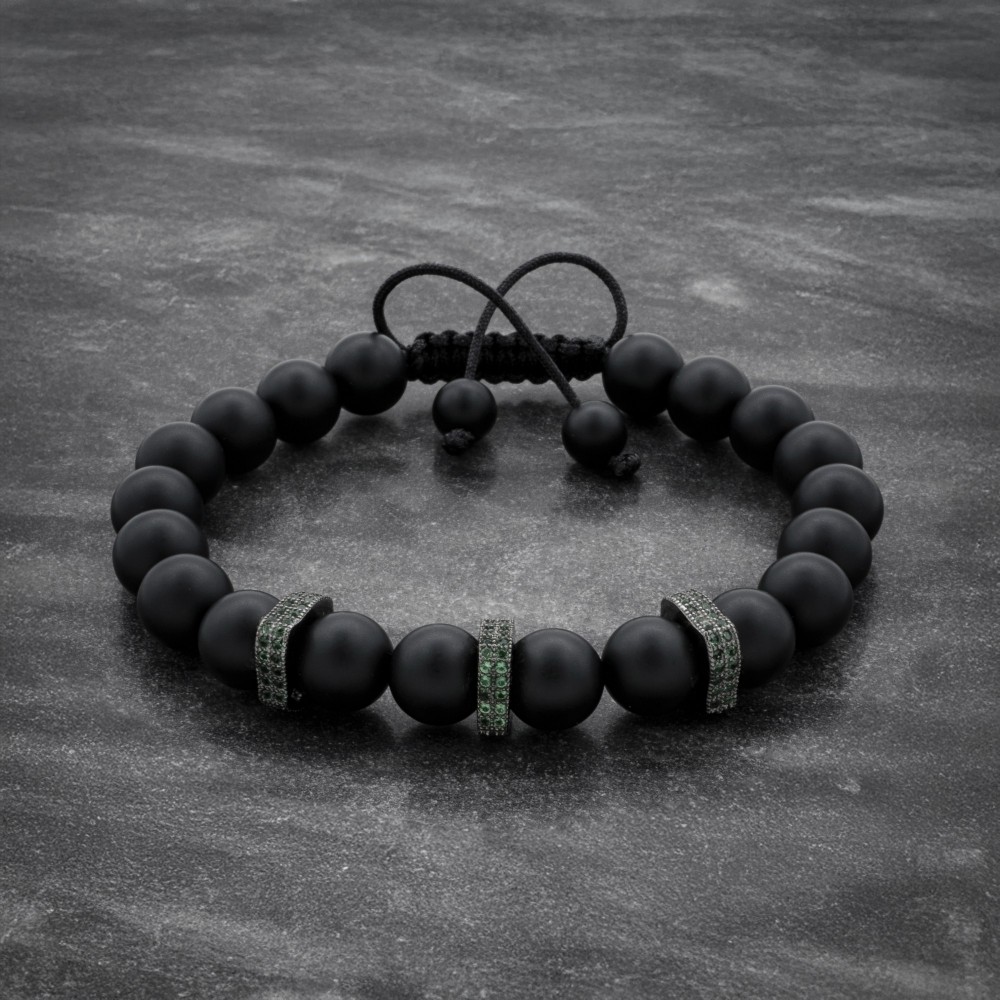 Couple Bracelets With Rose Gold And Black Crowns