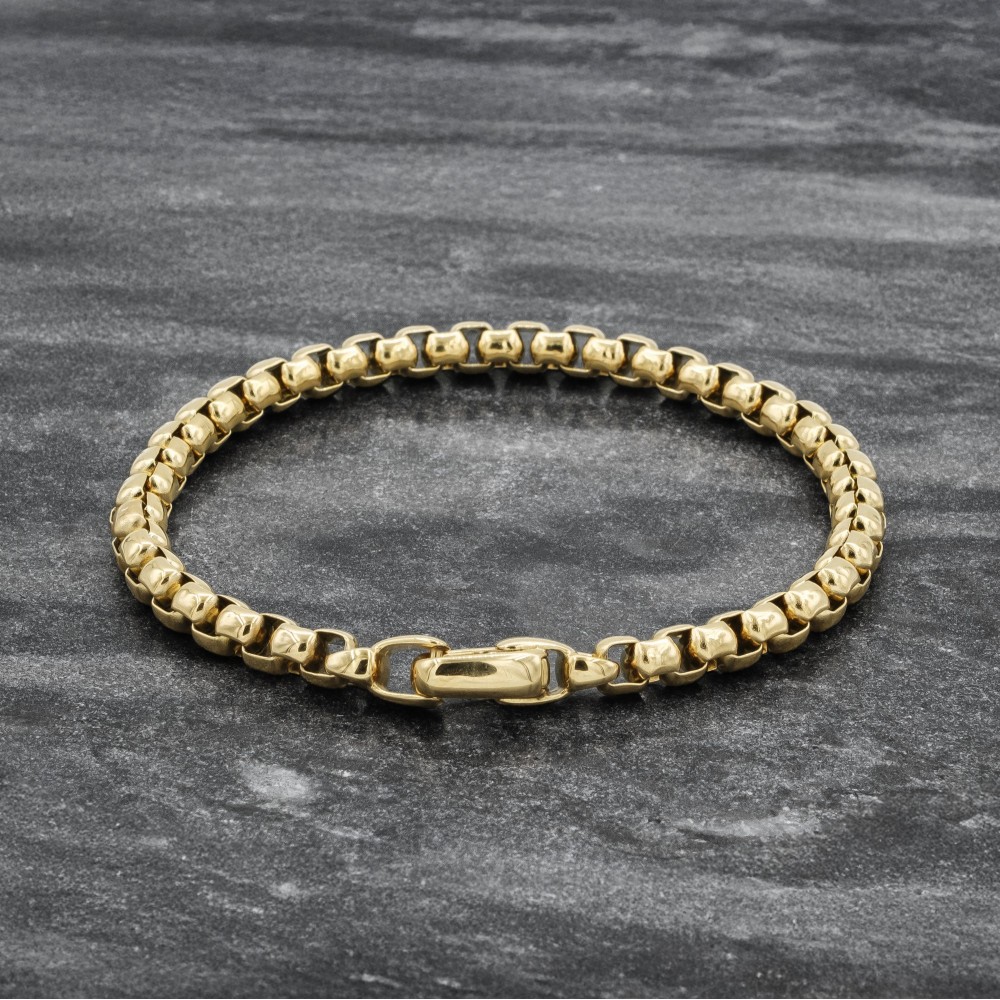 Bold Gold Box Chain Bracelet