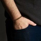 Men’s Black Woven Double Layer Box Chain Bracelet