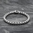 Bold Silver Box Chain Bracelet