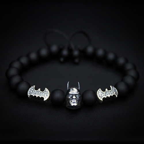 925 Silver Batman Charm Bracelet