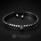 Men's Chevron Bracelet With Black Spacer Bead
