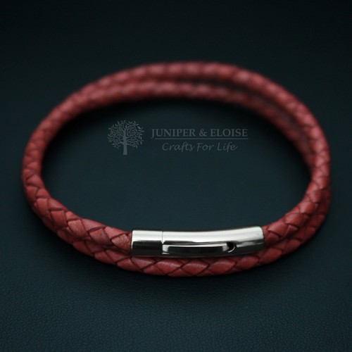 Light Red Leather  Bracelet