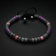 Pink-Purple-Gray Ceramic Beaded Bracelet
