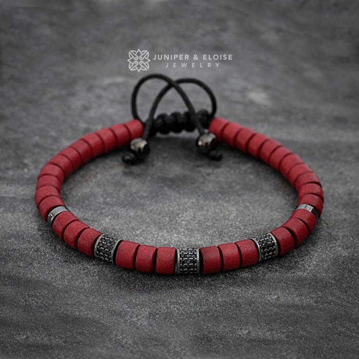 Red Mykonos Beaded Bracelet
