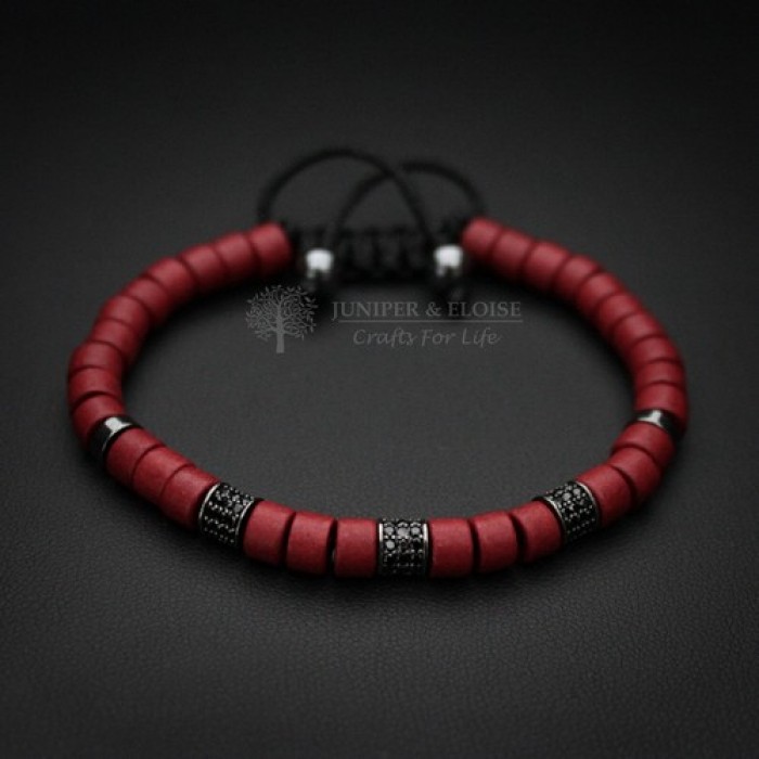 Red Mykonos Beaded Bracelet