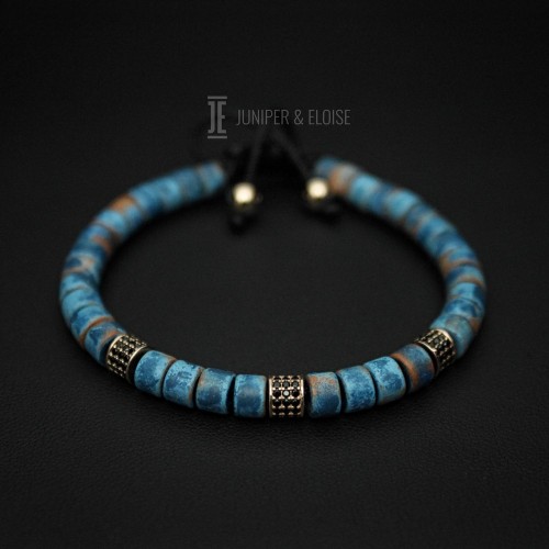 Blue Mykonos Beaded Bracelet