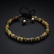 Green Camo Beaded Bracelet