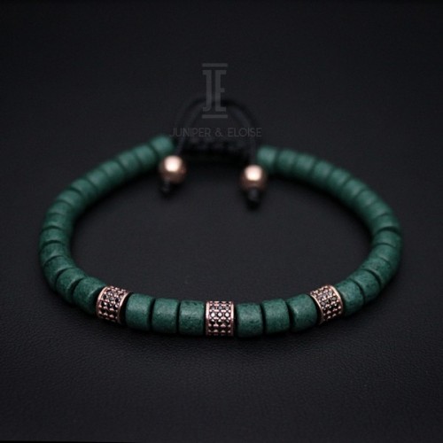 Green Mykonos Beaded Bracelet