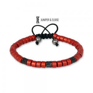Metallic Red Mykonos Bracelet For Men