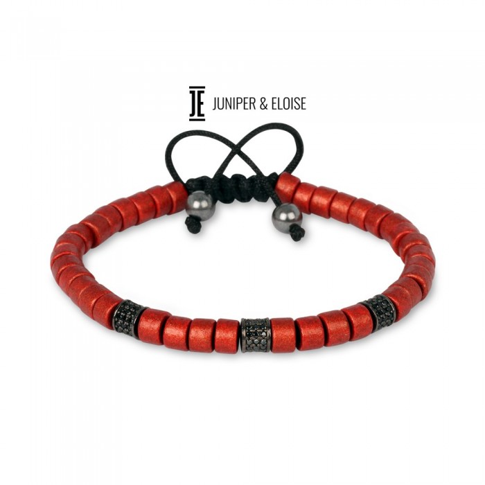 Metallic Red Mykonos Bracelet For Men