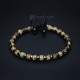 Yellow Green and Brown Ceramic Beaded Bracelet