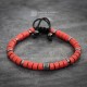 Light Red Ceramic Beaded Bracelet