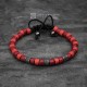 Mixed Red Mykonos Beaded Bracelet