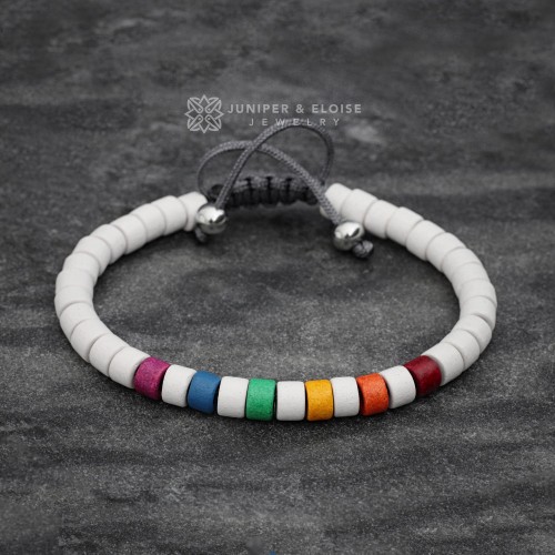 Rainbow Pride Mykonos Beaded Bracelet