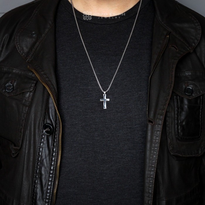 Steel Cross Necklace For Men