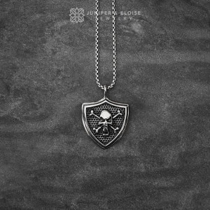 Skull Shield Necklace For Men