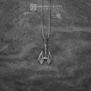 Warrior Axe Necklace, Mens Necklace, 925 Silver necklace for Men