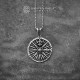 Men's Silver Compass Amulet Necklace